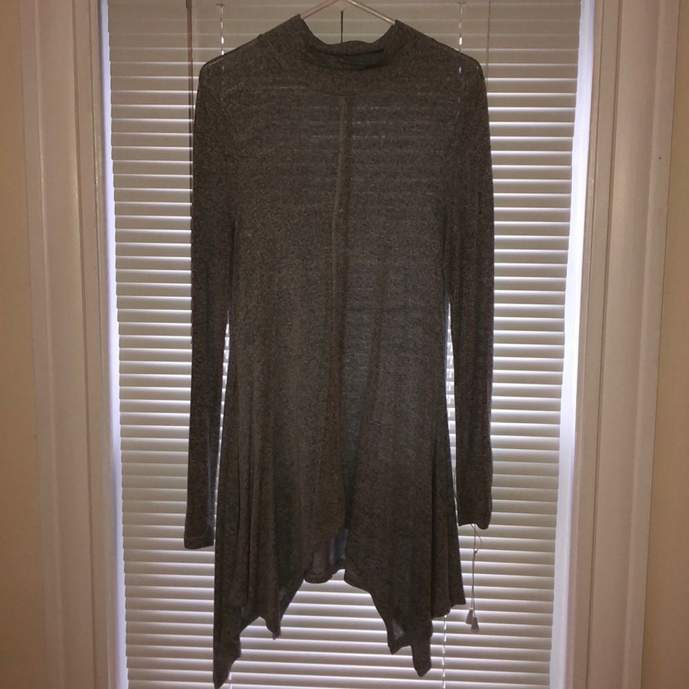 Grey soft tunic blouse